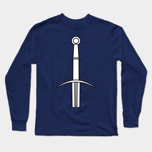 Hand and a Half Sword Garnish / Bastard Sword (White) Long Sleeve T-Shirt